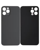 Back Glass Compatible For iPhone 12 Pro (No Logo / Large Camera Hole) (Graphite)