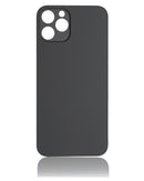 Back Glass Compatible For iPhone 12 Pro (No Logo / Large Camera Hole) (Graphite)