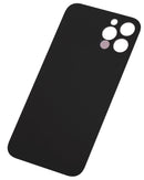 Back Glass Compatible For iPhone 12 Pro (No Logo / Large Camera Hole) (Graphite)