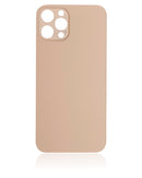 Back Glass Compatible For iPhone 12 Pro (No Logo / Large Camera Hole) (Gold)