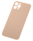 Back Glass Compatible For iPhone 12 Pro (No Logo / Large Camera Hole) (Gold)