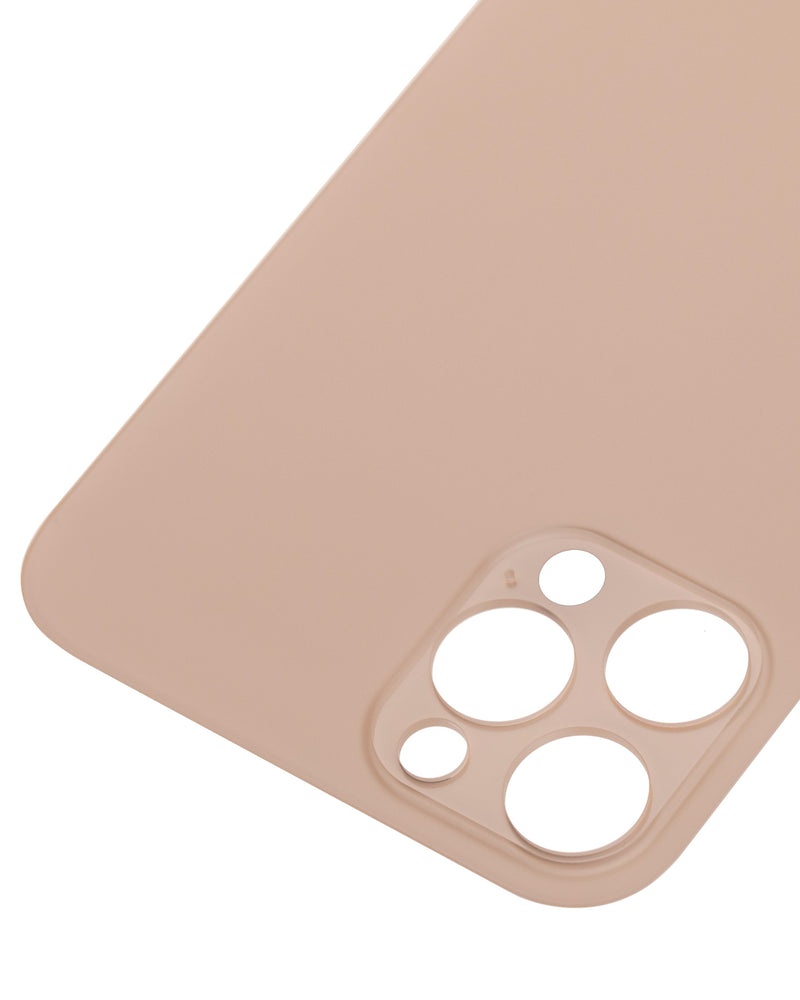 Back Glass Compatible For iPhone 12 Pro (No Logo / Large Camera Hole) (Gold)