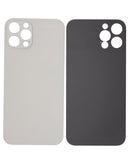 Back Glass Compatible For iPhone 12 Pro (No Logo / Large Camera Hole) (Silver)
