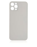 Back Glass Compatible For iPhone 12 Pro (No Logo / Large Camera Hole) (Silver)