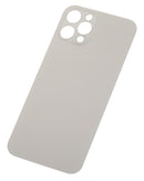 Back Glass Compatible For iPhone 12 Pro (No Logo / Large Camera Hole) (Silver)