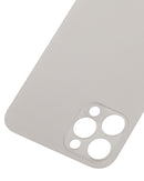 Back Glass Compatible For iPhone 12 Pro (No Logo / Large Camera Hole) (Silver)