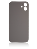 BLACK Back Glass Compatible For iPhone 12 (No Logo / Large Camera Hole) (Black)