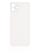 BLACK Back Glass Compatible For iPhone 12 (No Logo / Large Camera Hole) (White)