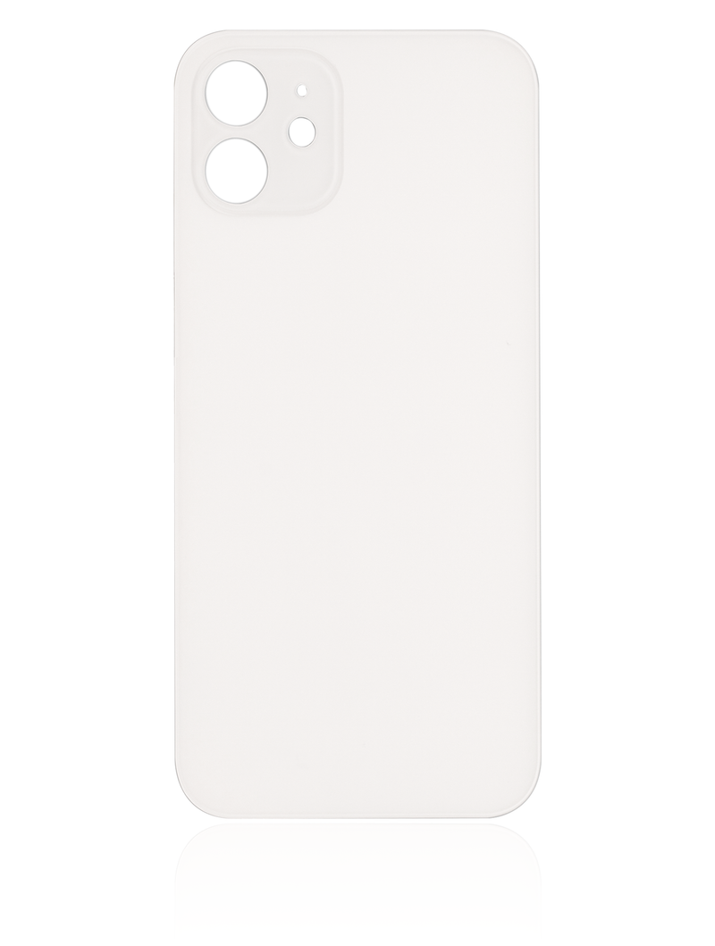BLACK Back Glass Compatible For iPhone 12 (No Logo / Large Camera Hole) (White)