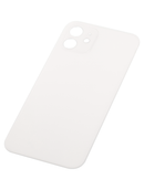 BLACK Back Glass Compatible For iPhone 12 (No Logo / Large Camera Hole) (White)