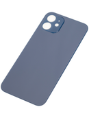 BLACK Back Glass Compatible For iPhone 12 (No Logo / Large Camera Hole) (Blue)