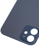 BLACK Back Glass Compatible For iPhone 12 (No Logo / Large Camera Hole) (Blue)