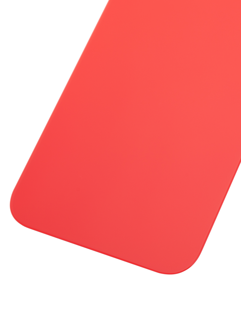 BLACK Back Glass Compatible For iPhone 12 (No Logo / Large Camera Hole) (Red)