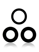 Back Camera Lens (Glass Only) with Adhesive Tape Compatible For iPhone 12 Pro (3 Piece Set) (Real Sapphire / Premium)