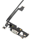 Charging Port Flex Cable Compatible For iPhone 12 Pro Max (Silver) (Premium)