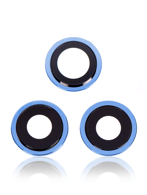 Back Camera Lens With Bracket Compatible For iPhone 12 Pro (Pacific Blue) (Real Sapphire / Premium)