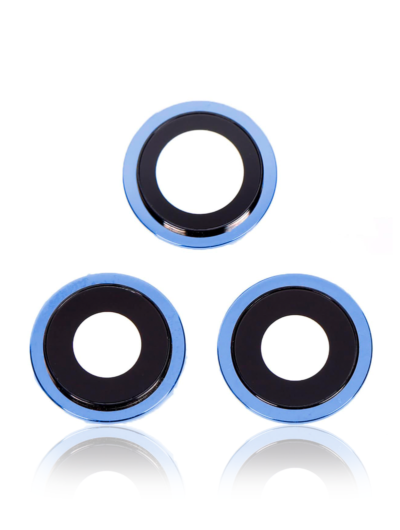 Back Camera Lens With Bracket Compatible For iPhone 12 Pro (Pacific Blue) (Real Sapphire / Premium)