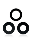 Back Camera Lens (Glass Only) with Adhesive Tape Compatible For iPhone 12 Pro Max (3 Piece Set) (Real Sapphire / Premium)