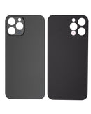 Back Glass Compatible For iPhone 12 Pro Max (No Logo / Large Camera Hole) (Graphite)