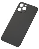 Back Glass Compatible For iPhone 12 Pro Max (No Logo / Large Camera Hole) (Graphite)