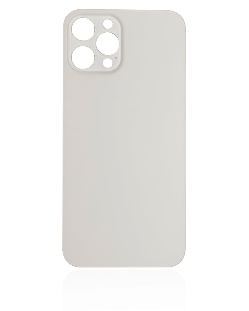 Back Glass Compatible For iPhone 12 Pro Max (No Logo / Large Camera Hole) (Silver)