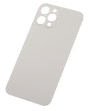 Back Glass Compatible For iPhone 12 Pro Max (No Logo / Large Camera Hole) (Silver)