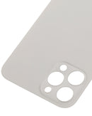 Back Glass Compatible For iPhone 12 Pro Max (No Logo / Large Camera Hole) (Silver)