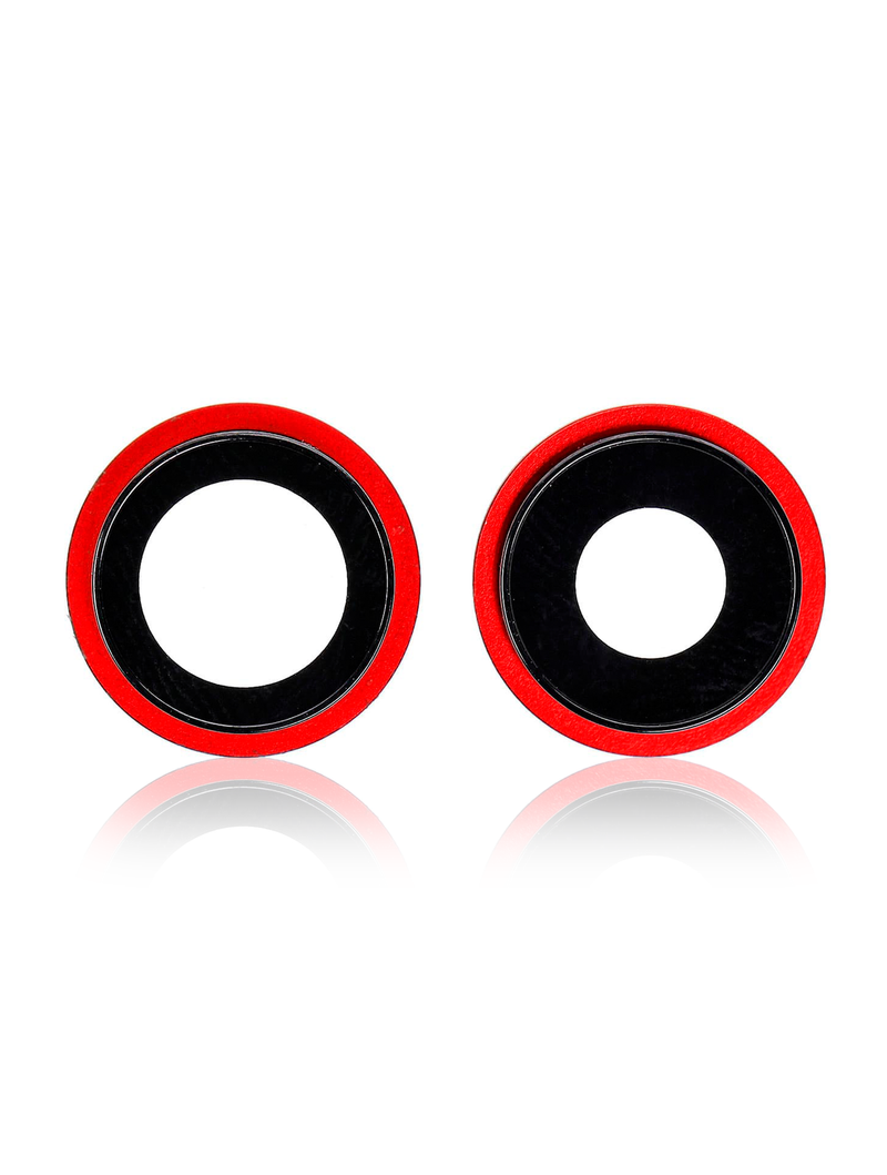Back Camera Lens With Bracket Compatible For iPhone 12 / 12 Mini (Red) (Real Sapphire / Premium)