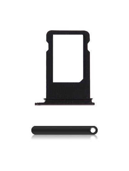 Sim Tray Compatible For iPhone 7 (Jet Black)