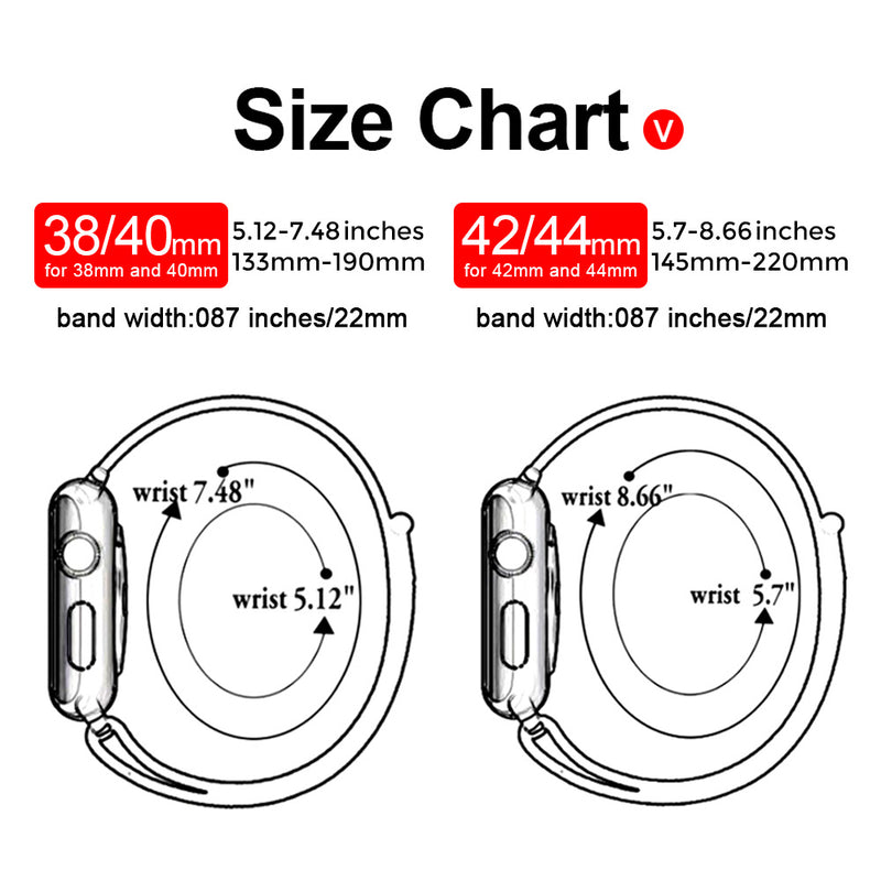 Woven Nylon Band For Apple Watch Sport Loop iWatch Series 4/3/2/1 38/42/40/44mm