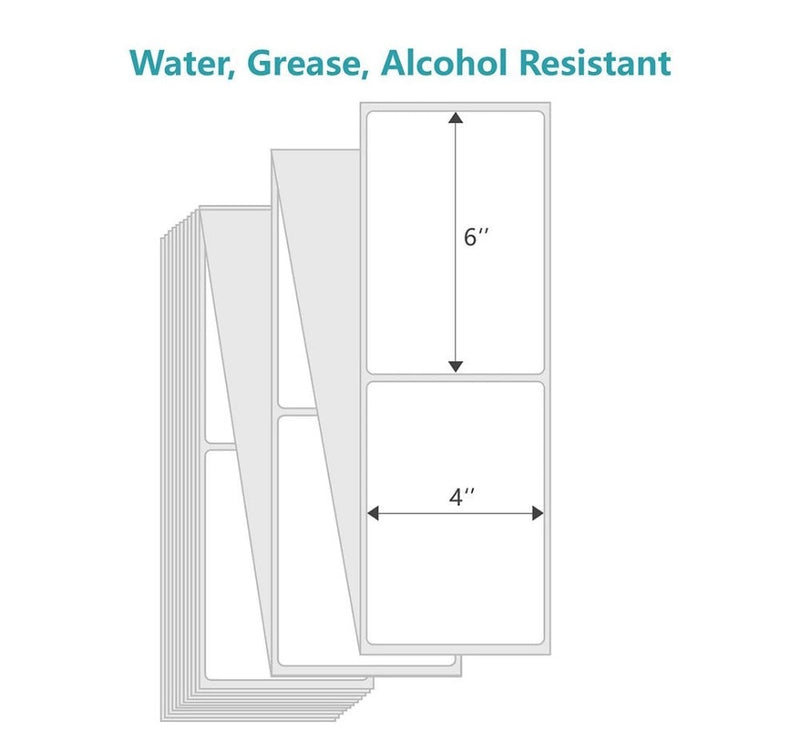 4000 4x6 Direct Thermal Fanfold Labels (1 Case)