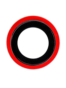 Back Camera Lens With Bracket Compatible For iPhone 12 / 12 Mini (Red) (Real Sapphire / Premium)