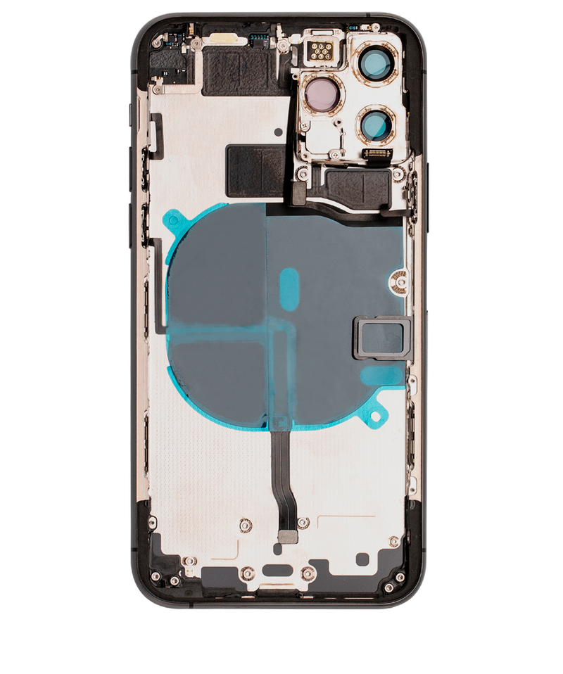 Back Housing W/ Small Components Pre-Installed Compatible For iPhone 11 Pro (Space Grey)