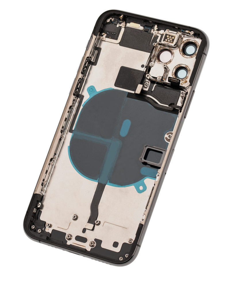 Back Housing W/ Small Components Pre-Installed Compatible For iPhone 11 Pro (Space Grey)