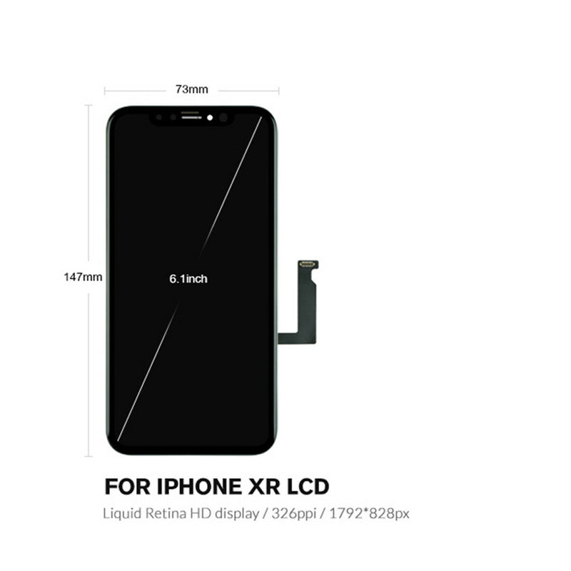 LCD Assembly With Steel Plate Pre-Installed Compatible For iPhone XR (Premium / Incell)