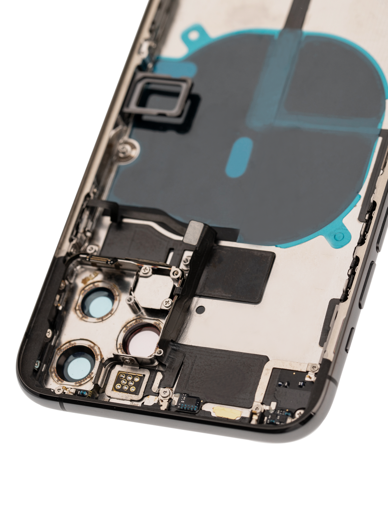 Back Housing W/ Small Components Pre-Installed Compatible For iPhone 11 Pro (Space Grey)