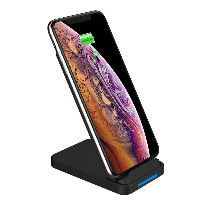 LED Qi Wireless Charger Fast Charge Pad For iPhone XS Max X XR 12 11 Pro Samsung