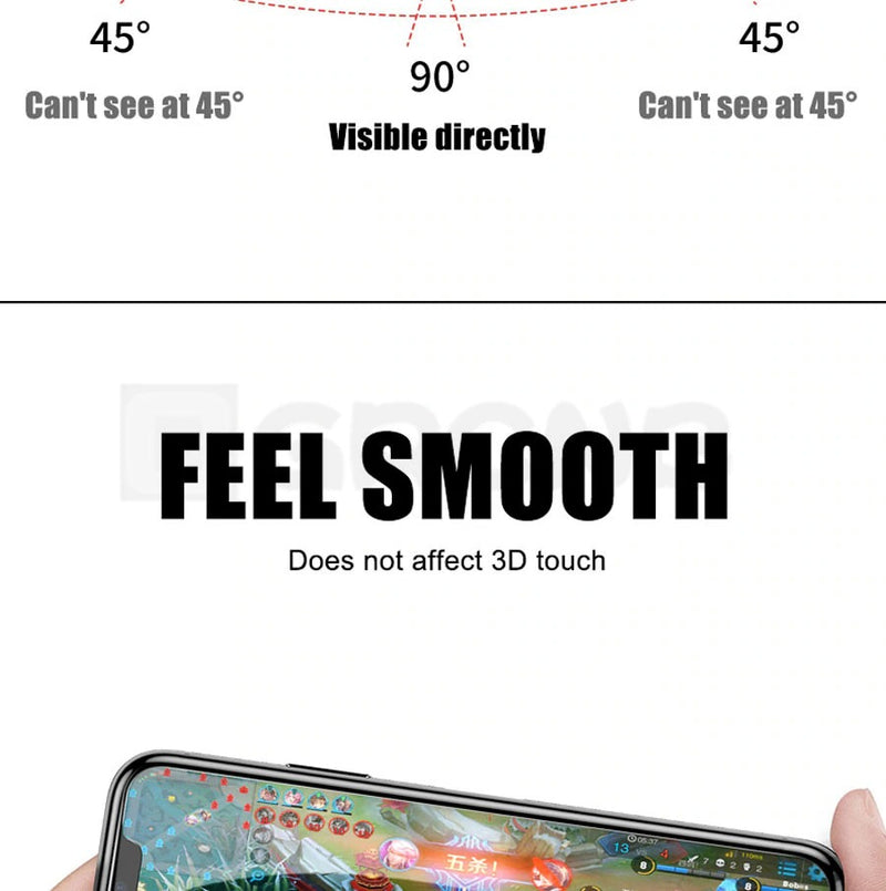 Privacy Tempered Glass Compatible For iPhone XR | iPhone 11 ( 2 Pack in Retail Pack )