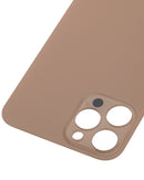 Back Glass Compatible For iPhone 12 Pro Max (No Logo / Large Camera Hole) (Gold)