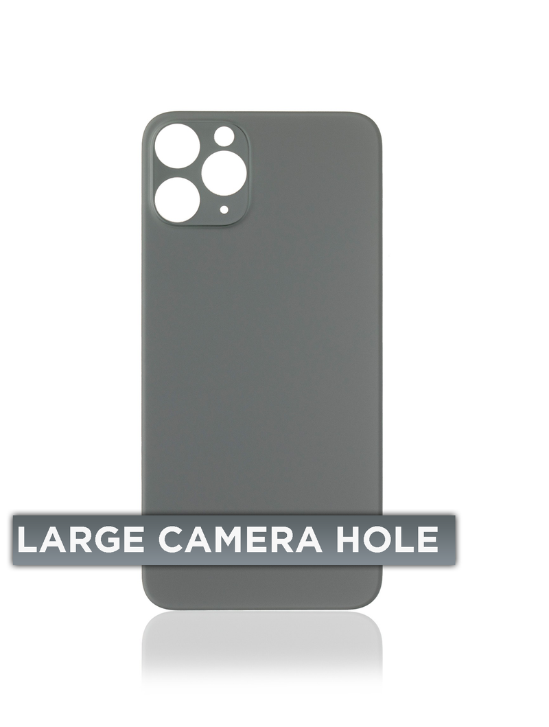 Back Glass Compatible For iPhone 11 Pro (No Logo / Large Camera Hole) (Midnight Green)