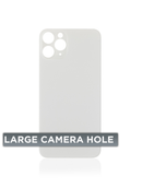 Back Glass Compatible For iPhone 11 Pro (No Logo / Large Camera Hole) (Silver)