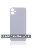 Back Glass Compatible For iPhone 11 (No Logo / Large Camera Hole) (Purple)