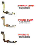 Charging Port Cable For iPhone 4 (GSM) (Black)