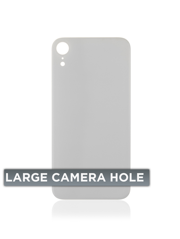 Back Glass Compatible For iPhone XR (No Logo / Large Camera Hole) (Silver)
