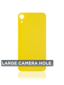 Back Glass Compatible For iPhone XR (No Logo / Large Camera Hole) (Yellow)