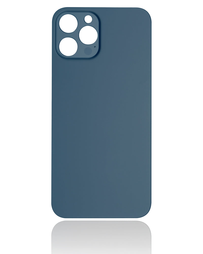 Back Glass Compatible For iPhone 12 Pro Max (No Logo / Large Camera Hole) (Pacific Blue)