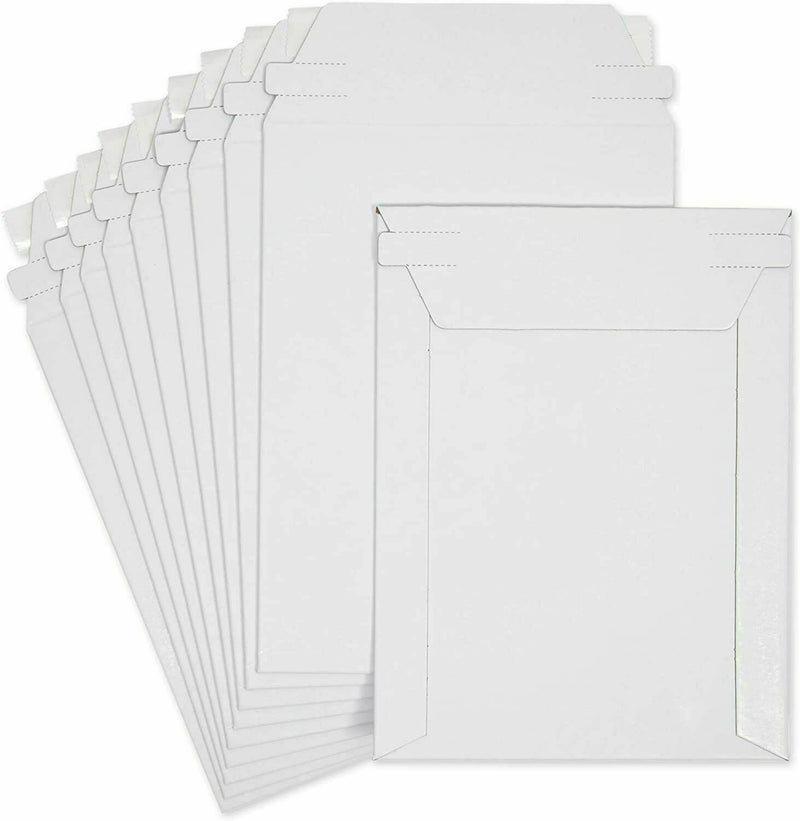 6" x 9" RIGID PHOTO MAILERS ENVELOPES FLAT DOCUMENT SELF SEAL 100 to 1000