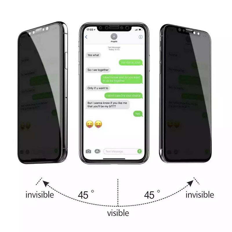 Privacy Tempered Glass Compatible For iPhone XS Max | iPhone 11 Pro Max ( 2 Pack in Retail Pack )