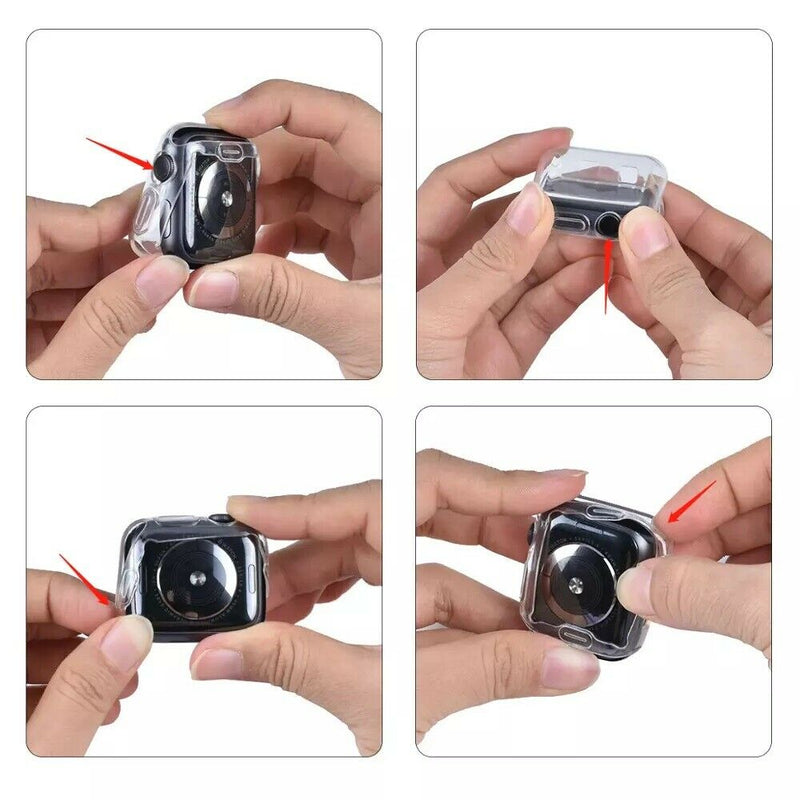 For iWatch Apple Watch 2/3/4/5/6/SE Protector Full Cover TPU Case 38/40/42/44mm